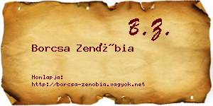 Borcsa Zenóbia névjegykártya